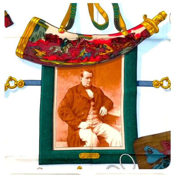 Hermes scarf Carre 90 Navy Blue Silk100% - Picture 7 of 7